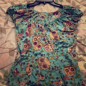 Hell Bunny Sugar Skull Top